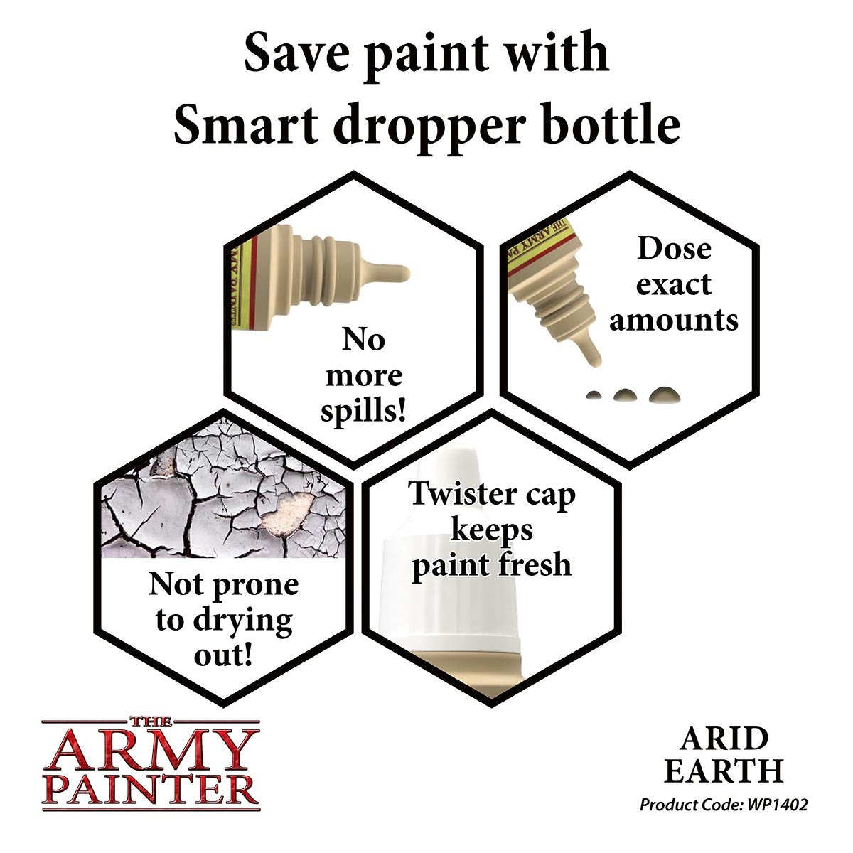 The Army Painter Warpaints WP1402 Arid Earth Acrylic Paint 18ml bottle