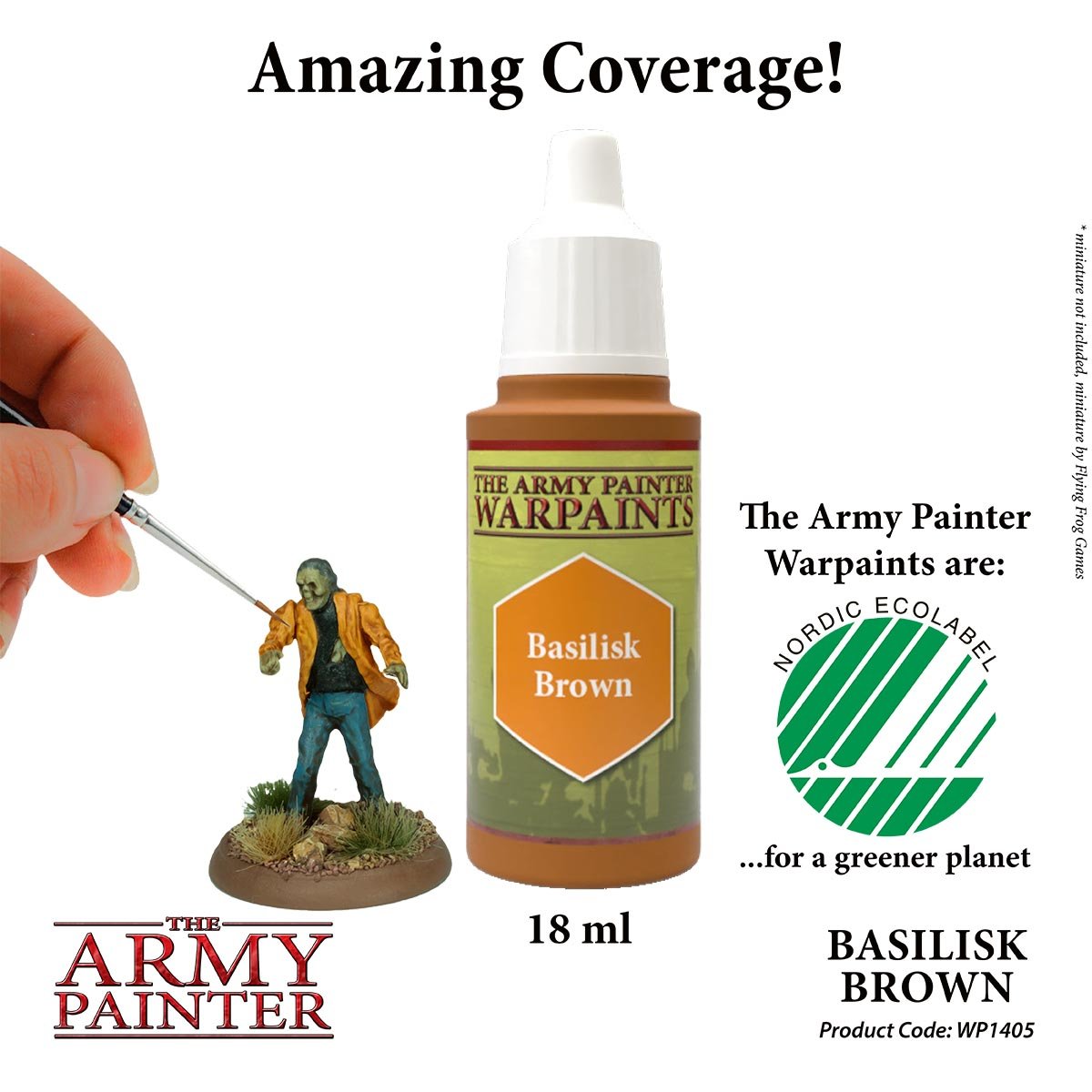 The Army Painter Warpaints WP1405 Basilisk Brown Acrylic Paint 18ml bottle