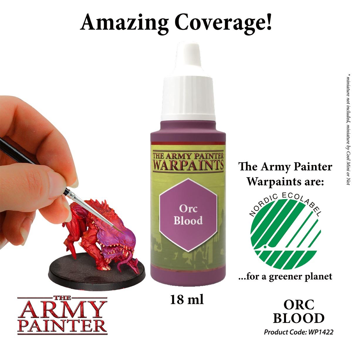 The Army Painter Warpaints WP1422 Orc Blood Acrylic Paint 18ml bottle