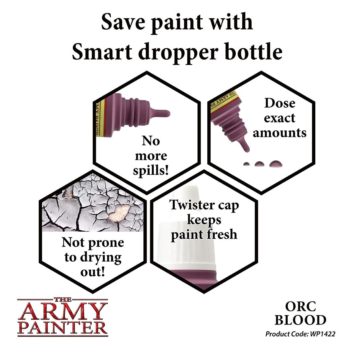 The Army Painter Warpaints WP1422 Orc Blood Acrylic Paint 18ml bottle