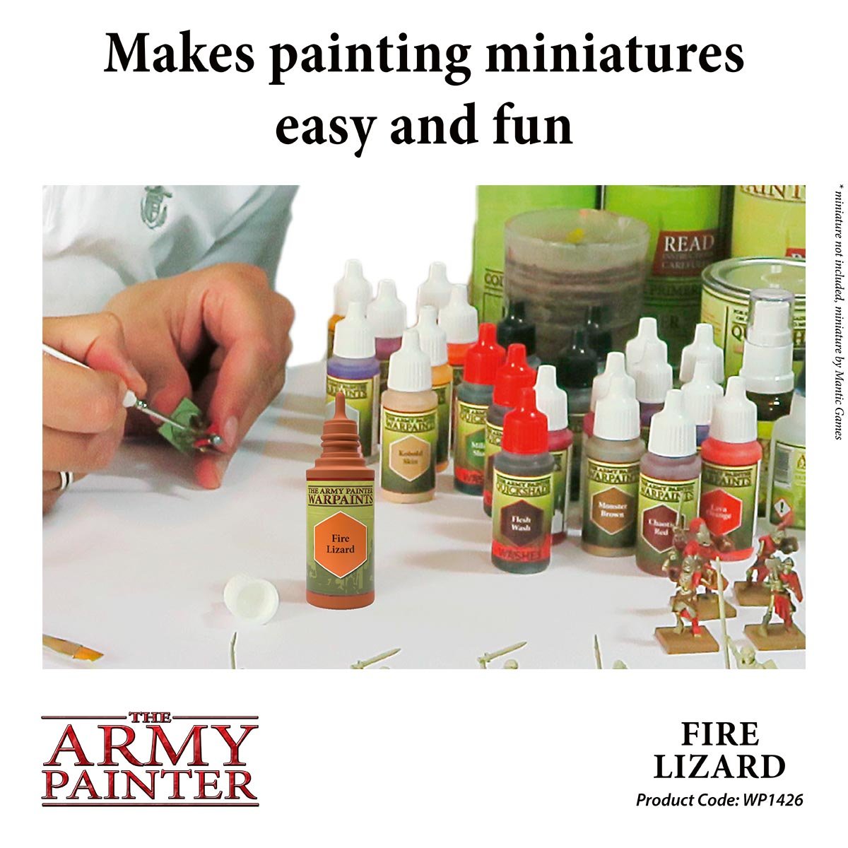 The Army Painter Warpaints WP1426 Fire Lizard Acrylic Paint 18ml bottle