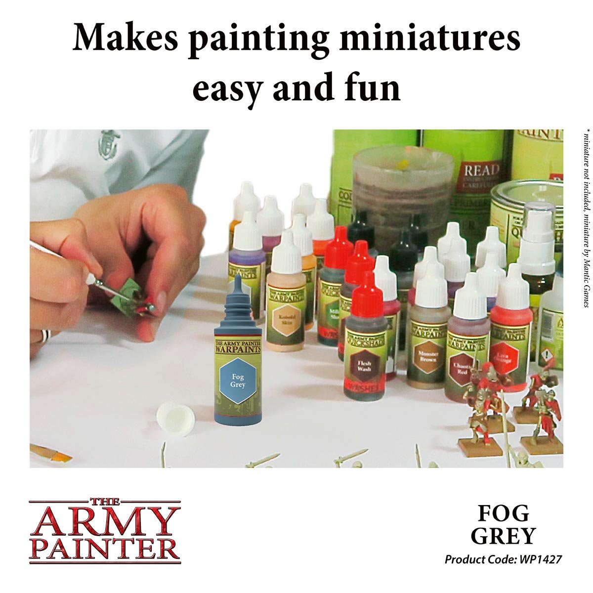 The Army Painter Warpaints WP1427 Fog Grey Acrylic Paint 18ml bottle