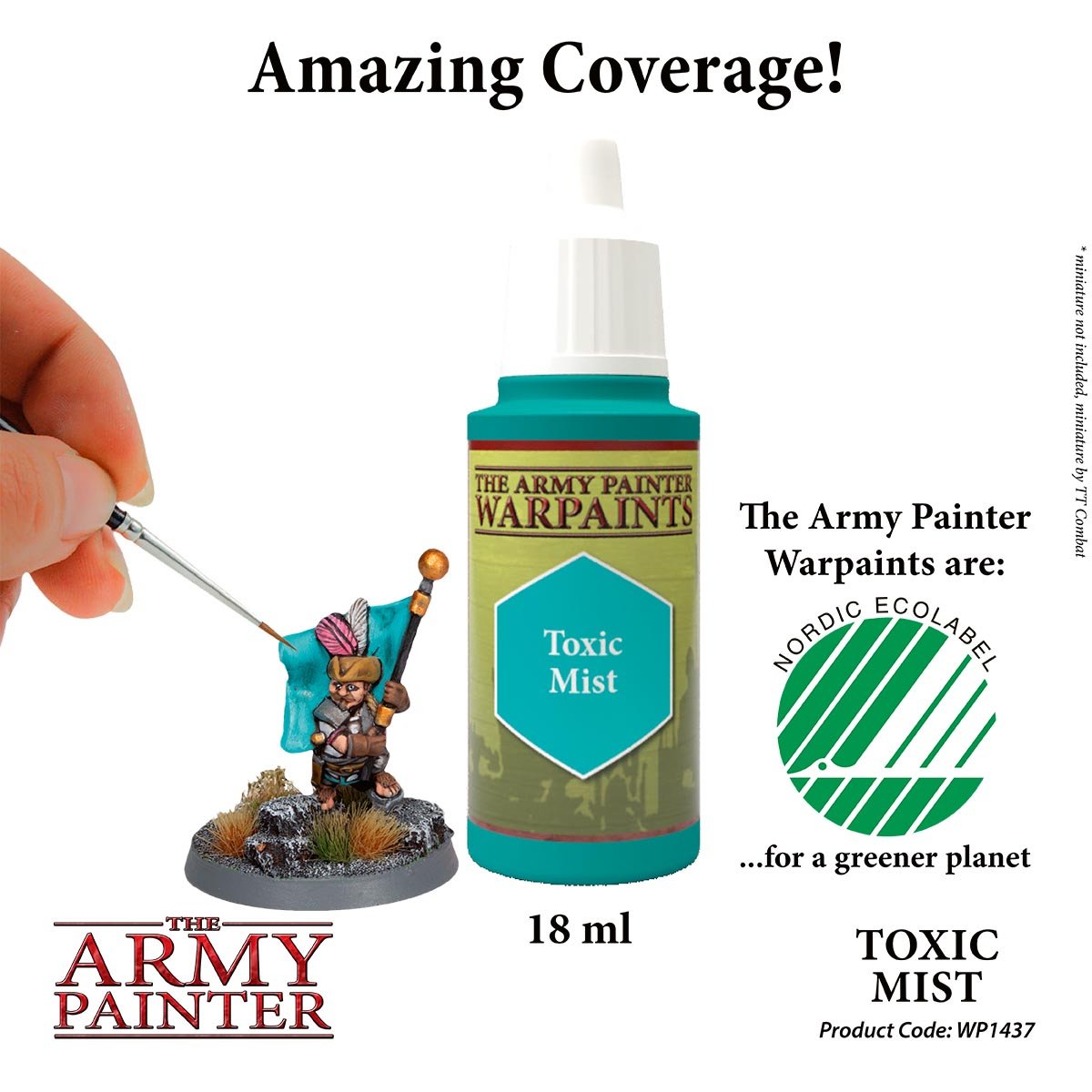 The Army Painter Warpaints WP1437 Toxic Mist Acrylic Paint 18ml bottle