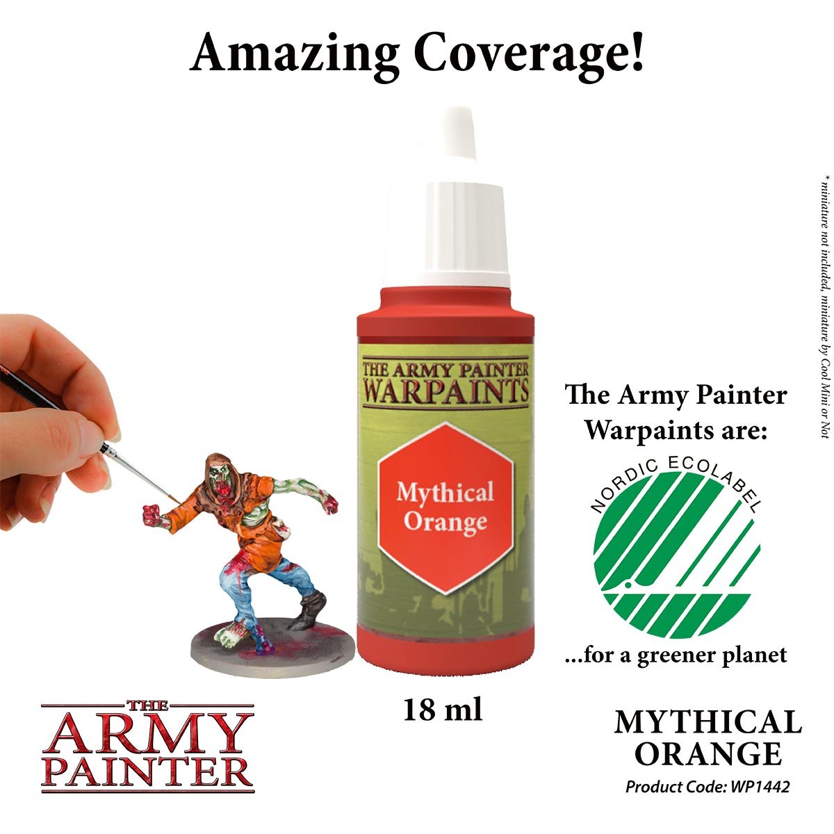 The Army Painter Warpaints WP1442 Mythical Orange Acrylic Paint 18ml bottle