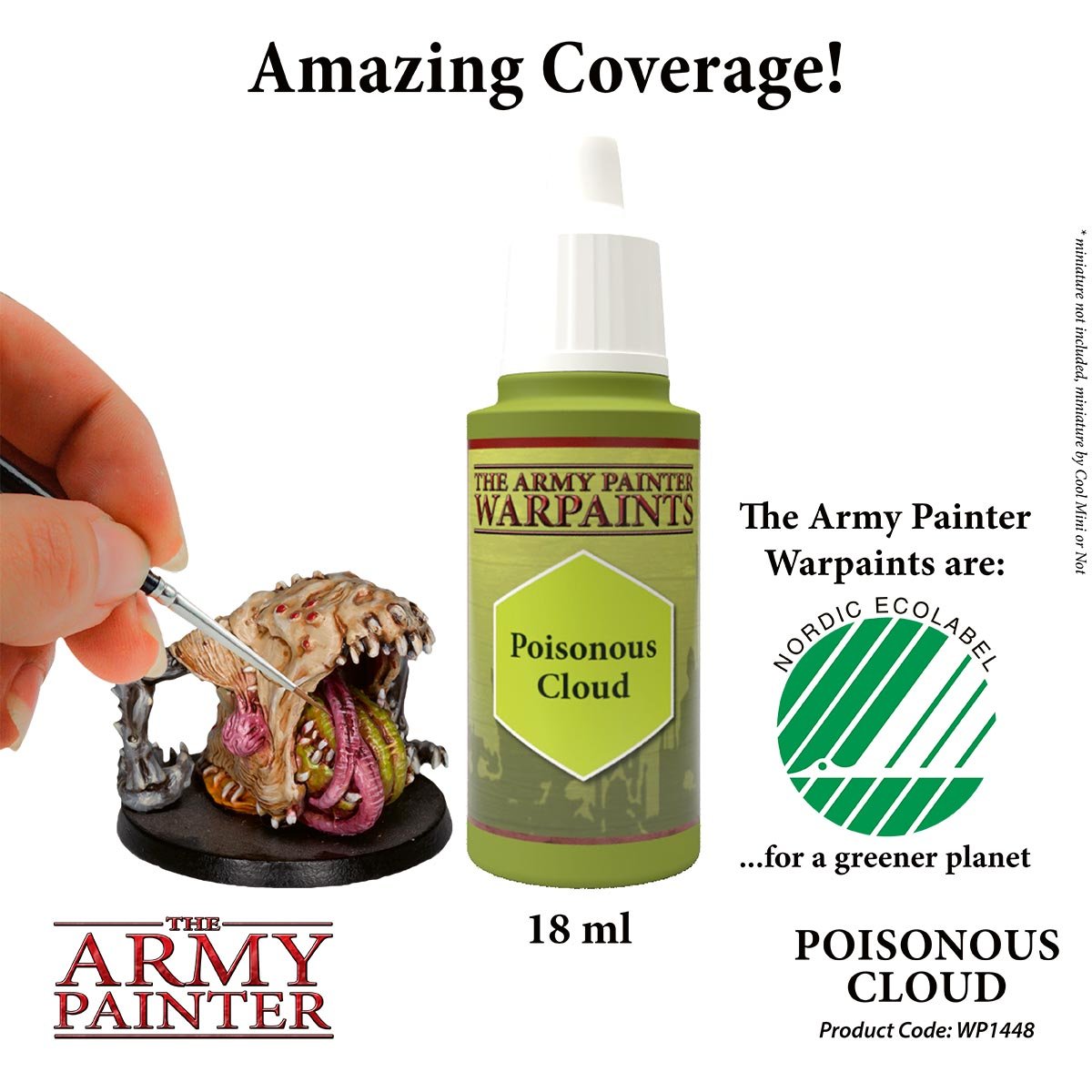 The Army Painter Warpaints WP1448 Poisonous Cloud Acrylic Paint 18ml bottle