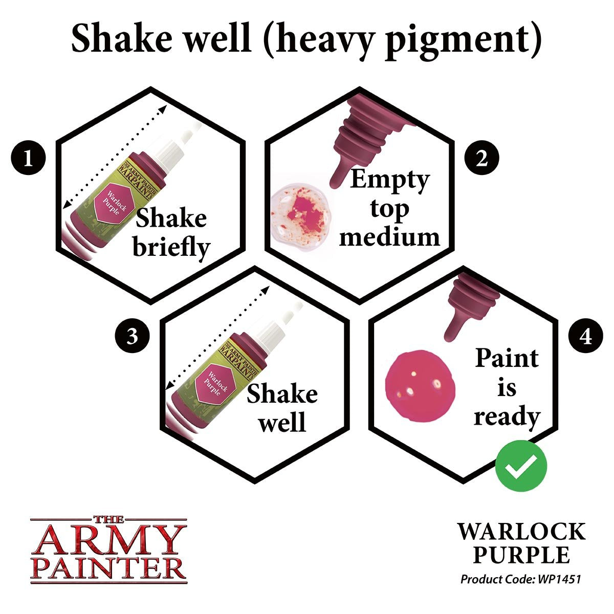 The Army Painter Warpaints WP1451 Warlock Purple Acrylic Paint 18ml bottle