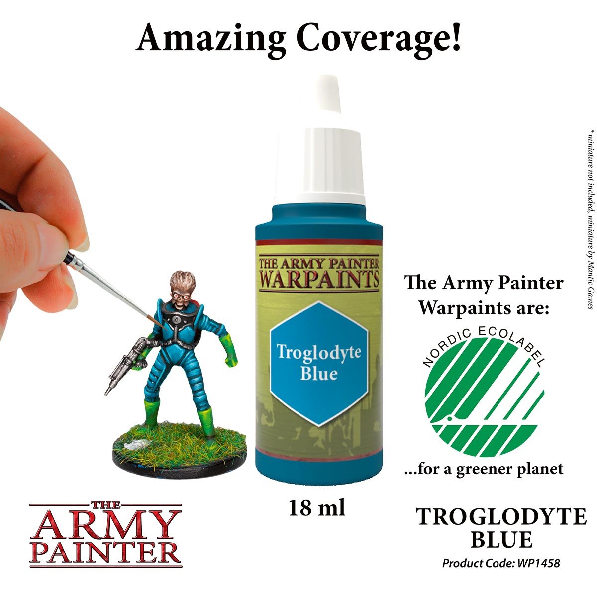 The Army Painter Warpaints WP1458 Troglodyte Blue Acrylic Paint 18ml bottle
