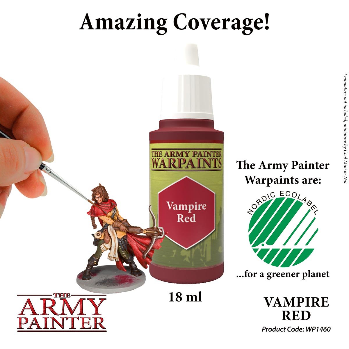 The Army Painter Warpaints WP1460 Vampire Red Acrylic Paint 18ml bottle