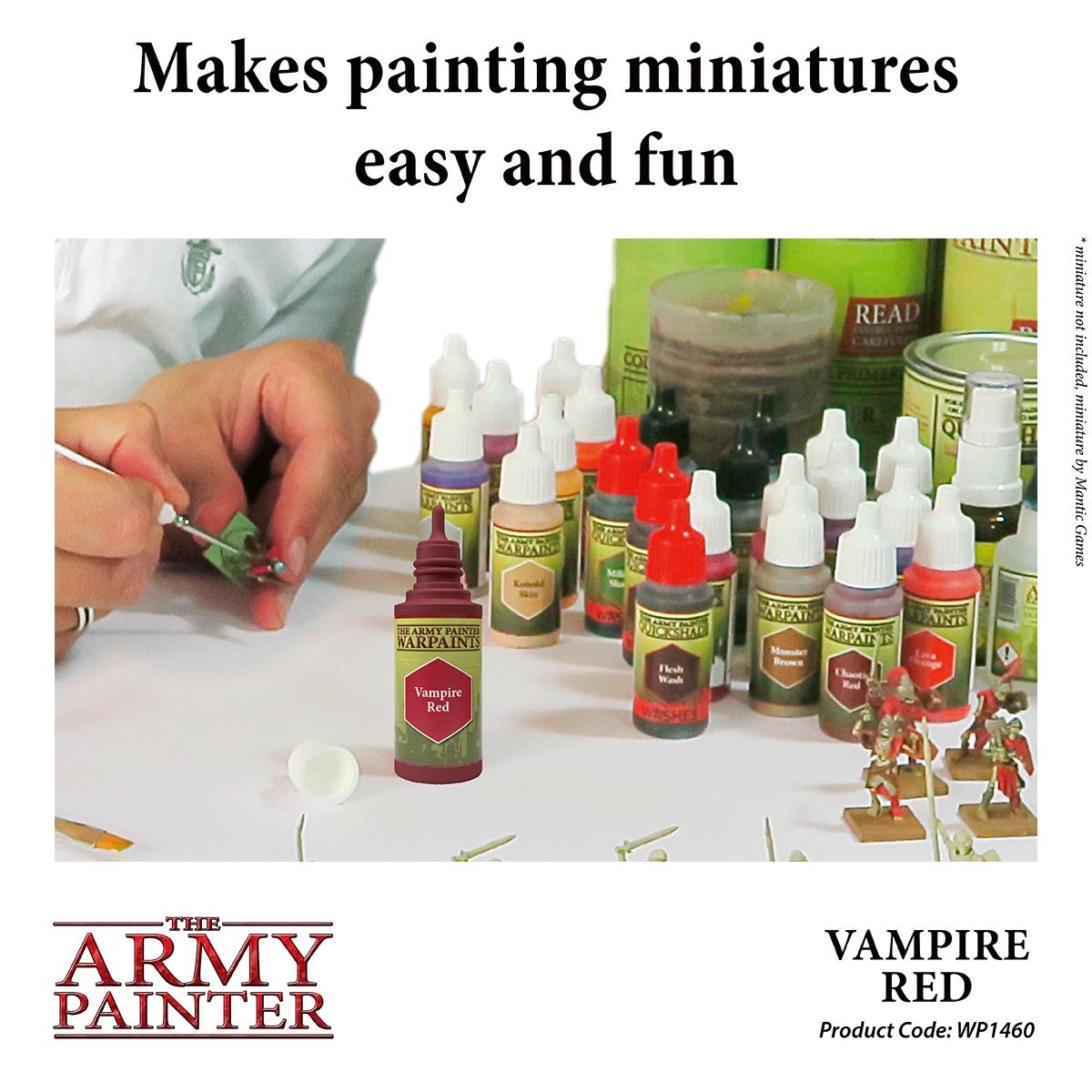 The Army Painter Warpaints WP1460 Vampire Red Acrylic Paint 18ml bottle