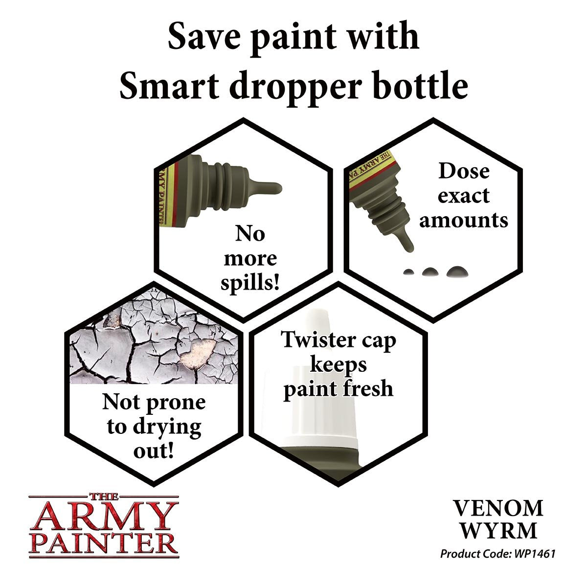 The Army Painter Warpaints WP1461 Venom Wyrm Acrylic Paint 18ml bottle