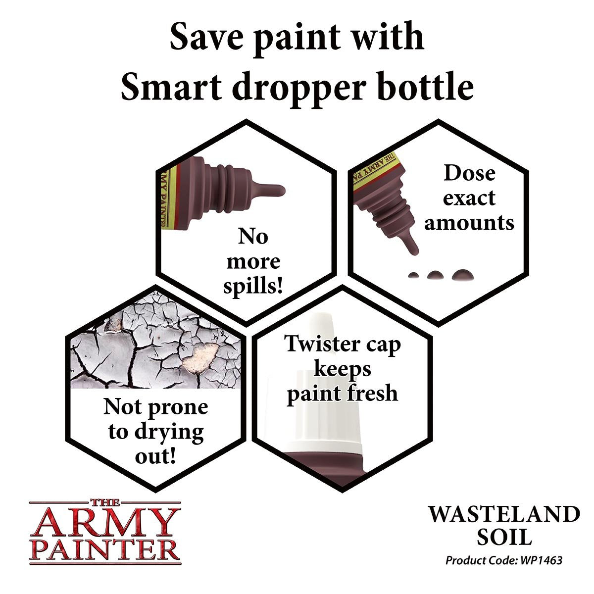 The Army Painter Warpaints WP1463 Wasteland Soil Acrylic Paint 18ml bottle