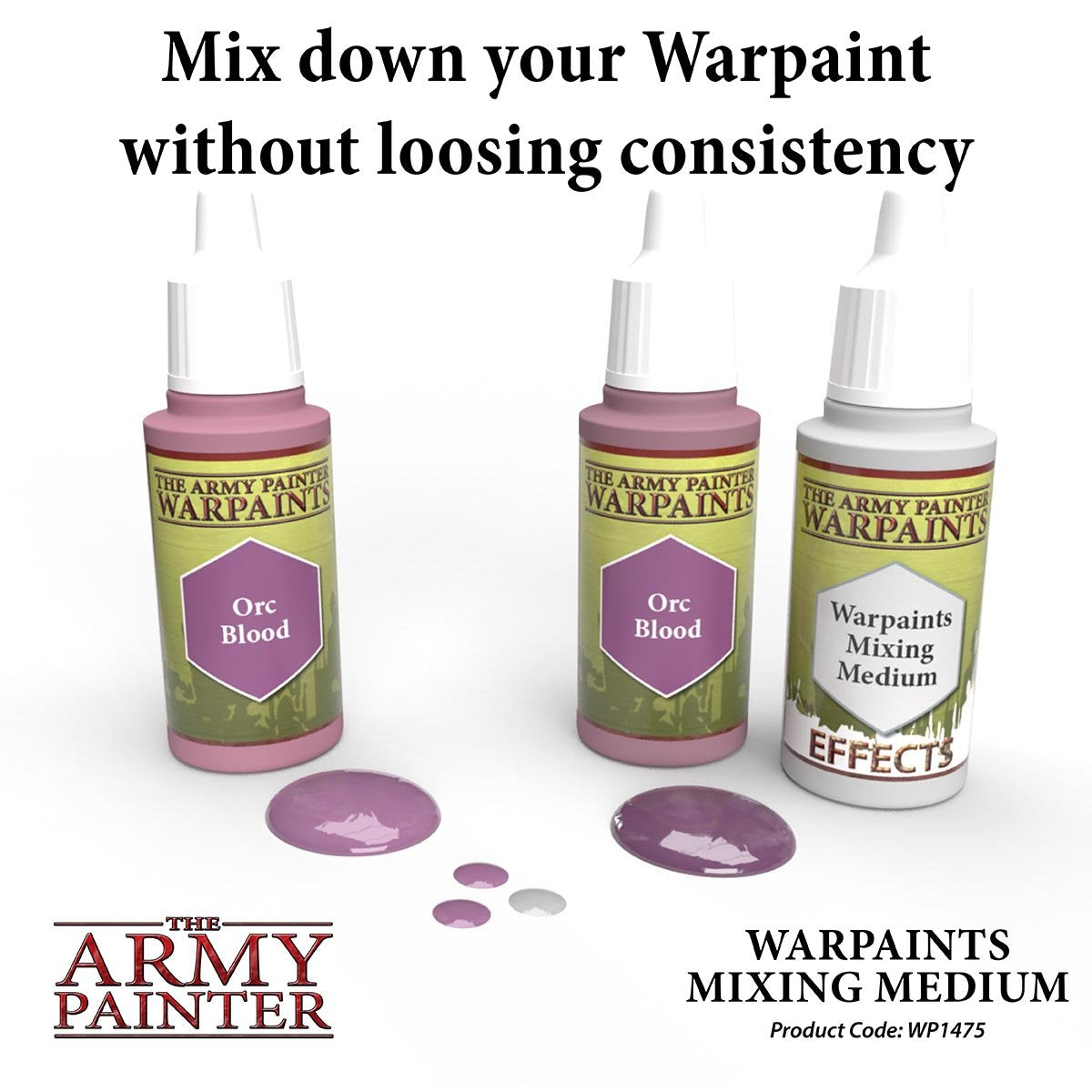 The Army Painter Warpaints WP1475 Warpaints Mixing Medium Acrylic Paint 18ml bottle