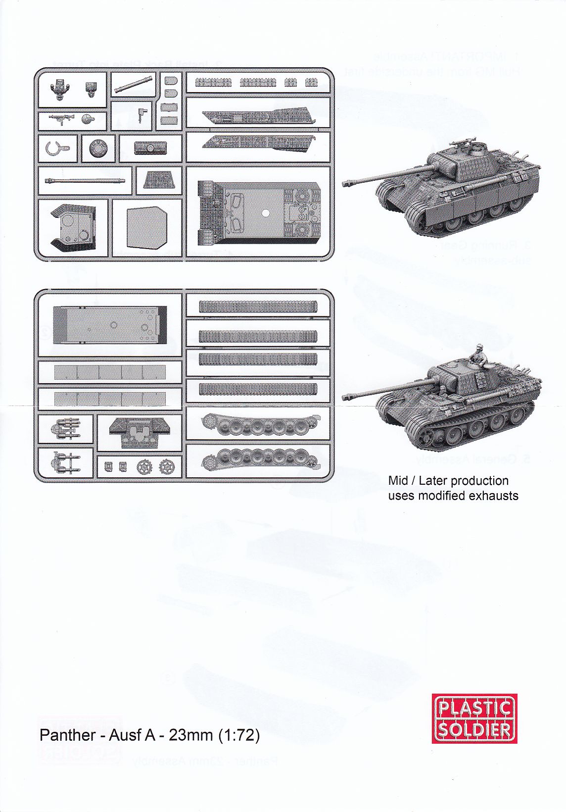 Plastic Soldier Company Panther Ausf A with Zimmeritt Sprue 1/72