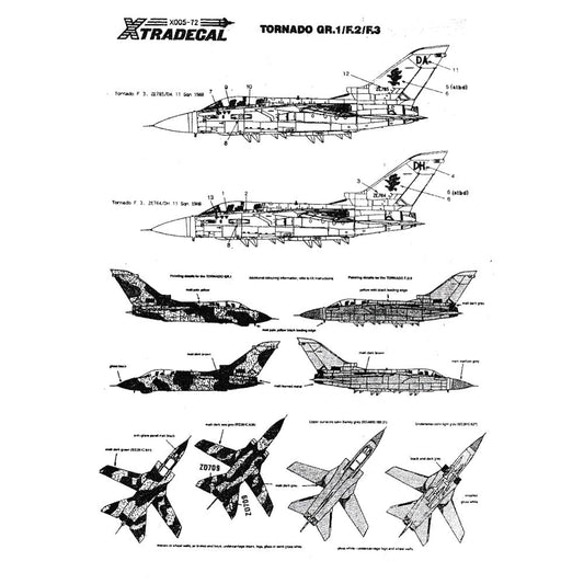 Xtradecal X00572 Tornado GR.1/F.2/F.3 Decals 1/72