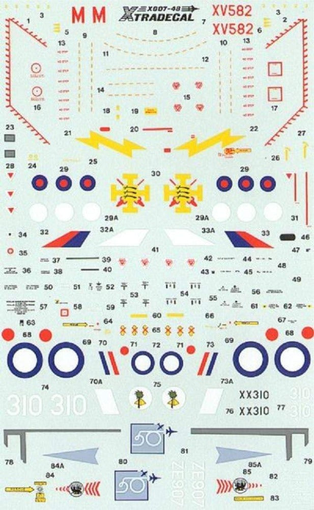 Xtradecal X48007 1/48 RAF Update 1990 Model Decals - SGS Model Store