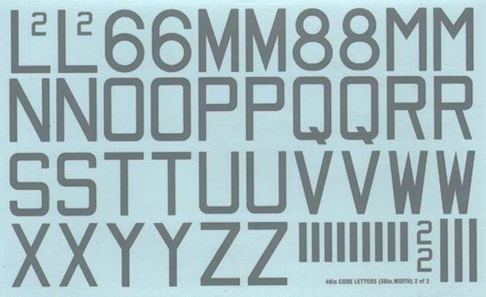 Xtradecal X48050 1/48 RAF WWII 48 x 30inch Bomber Squadron Code Letters Numbers - SGS Model Store