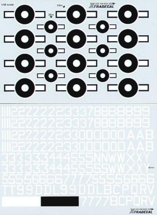 Xtradecal X48052 1/48 WWII British Pacific Fleet Roundels Model Decals - SGS Model Store