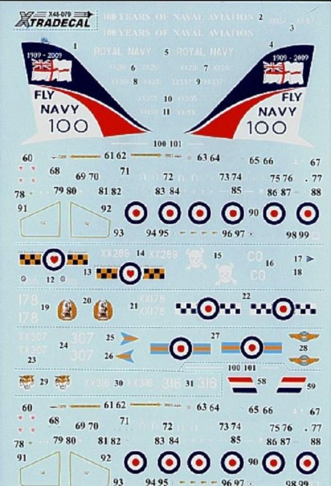 Xtradecal X48079 1/48 BAe Hawk T.1 2009 100 Years of Naval Aviation Model Decals - SGS Model Store