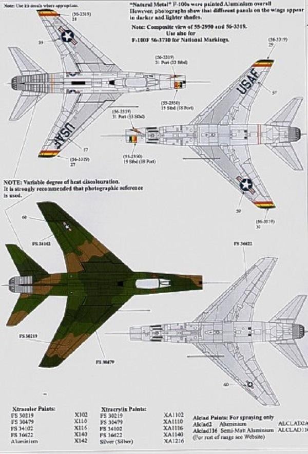 Xtradecal X48084 1/48 North-American F-100D Super Sabre Pt 2 Model Decals - SGS Model Store