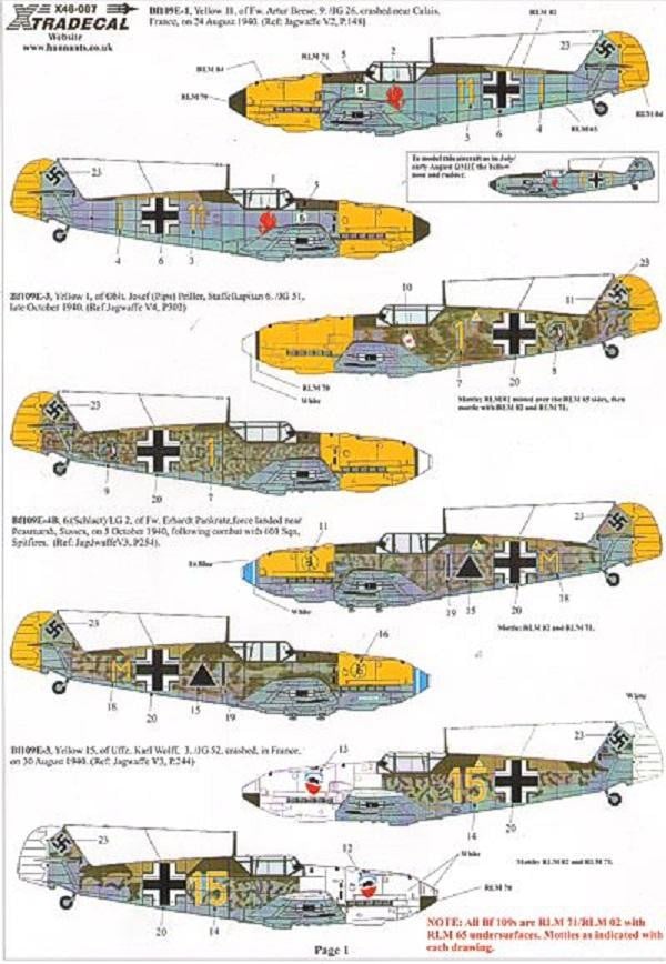 Xtradecal X48087 1/48 Battle of Britain 70th Anniversary 2010 Luftwaffe - SGS Model Store