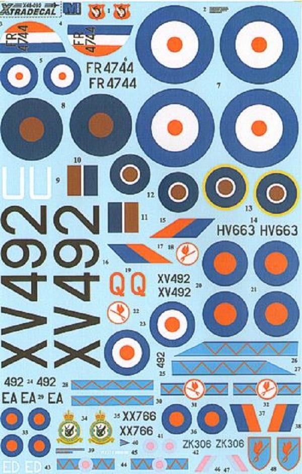 Xtradecal X48090 1/48 History of RAF 6 Sqn 1931-2010 Model Decals - SGS Model Store