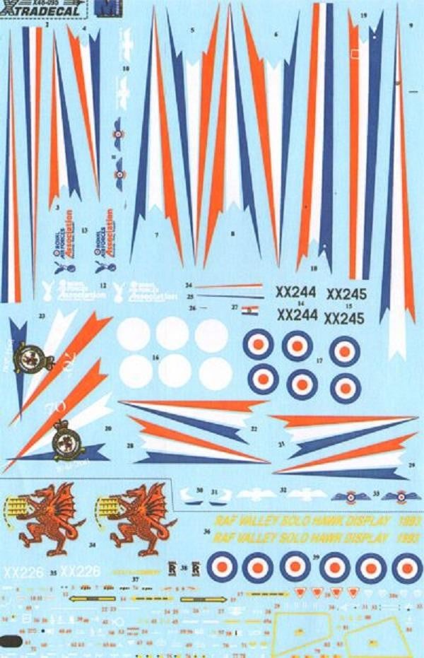 Xtradecal X48095 1/48 BAe Hawk T.1A Model Decals - SGS Model Store