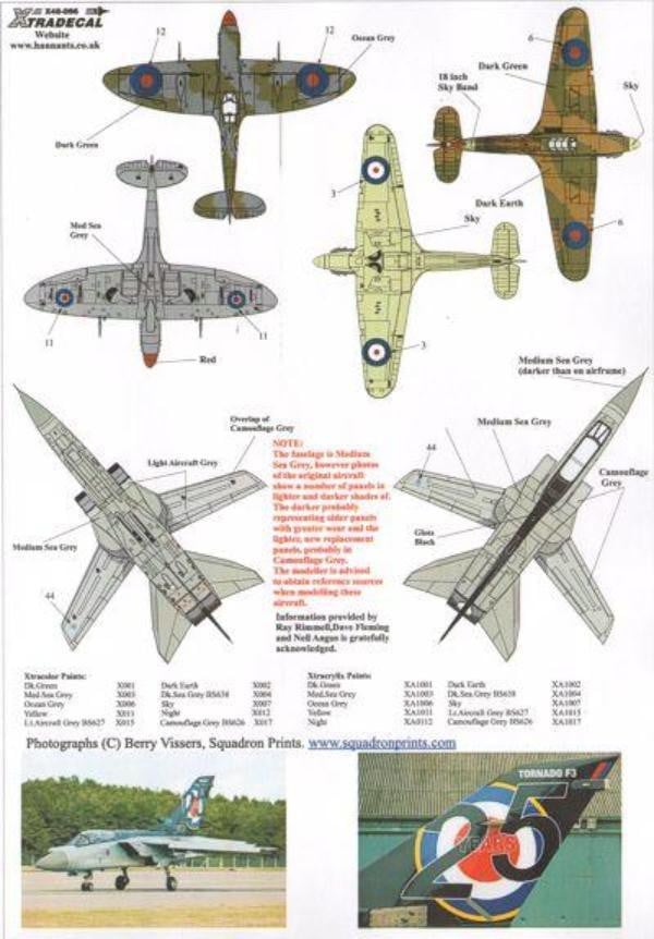 Xtradecal X48096 1/48 RAF 111 Squadron History Part 1 Model Decals - SGS Model Store