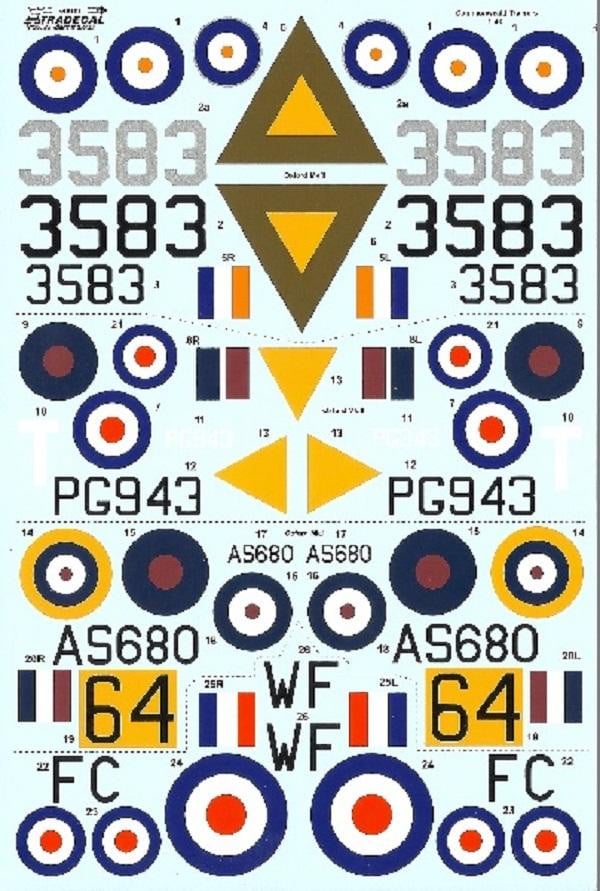 Xtradecal X48101 1/48 Commonwealth Trainers Model Decals - SGS Model Store