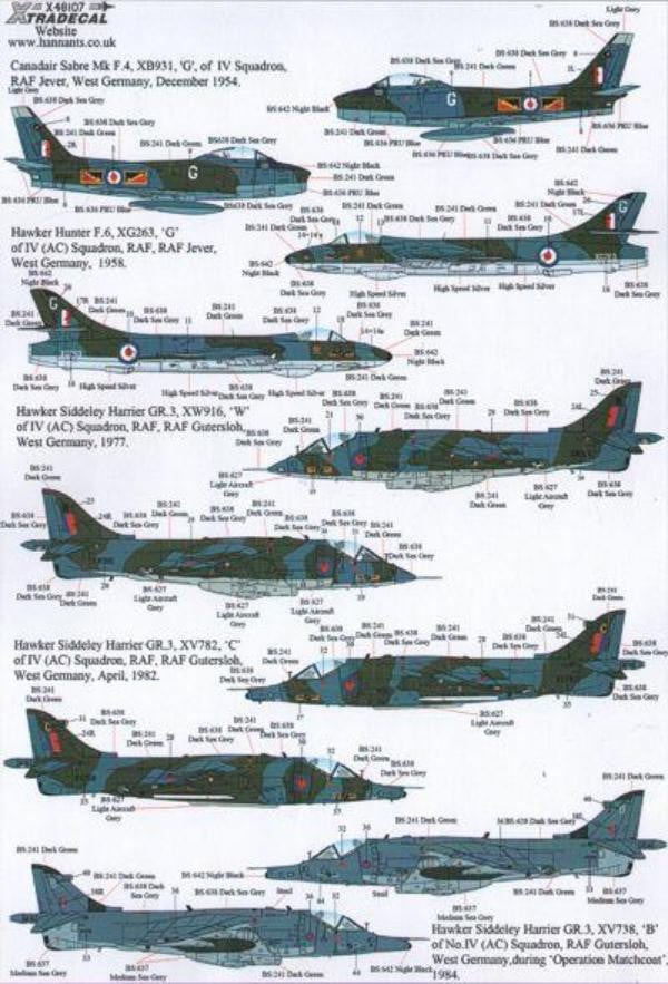 Xtradecal X48107 1/48 RFC/RAF 100 Years of 4 Sqn Pt 2 Model Decals - SGS Model Store