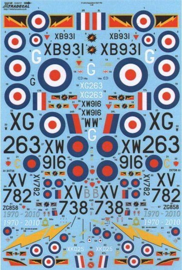 Xtradecal X48107 1/48 RFC/RAF 100 Years of 4 Sqn Pt 2 Model Decals - SGS Model Store