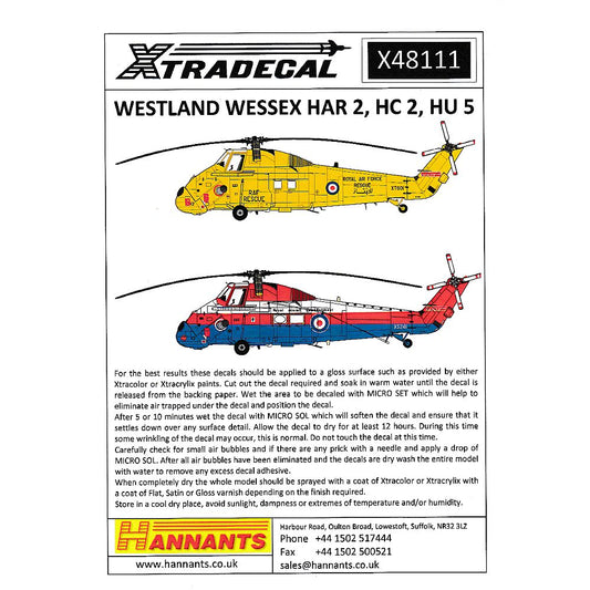 Xtradecal X48111 Westland Wessex HC.2, HAR.2, HU.5, HAS.3 1/48