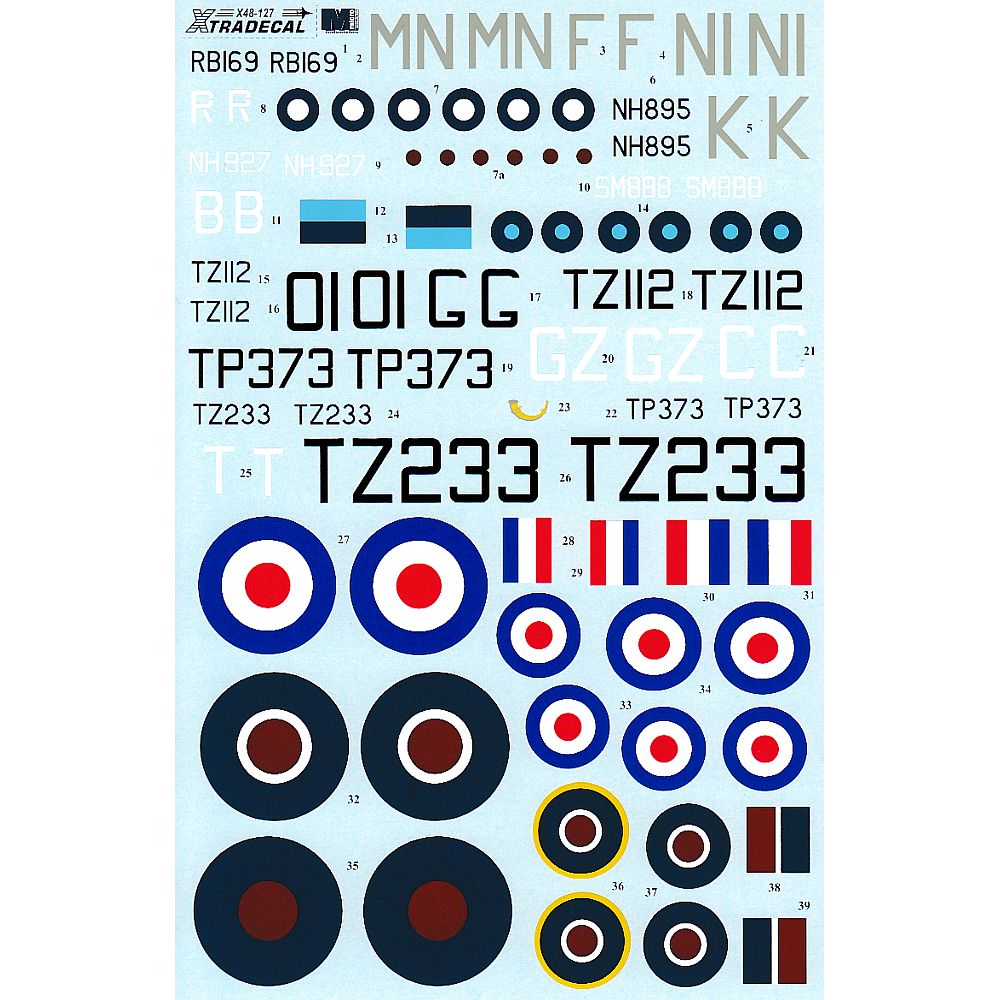 Xtradecal X48127 Supermarine Spitfire Mk.XIVe/ Mk.XVIII 1/48