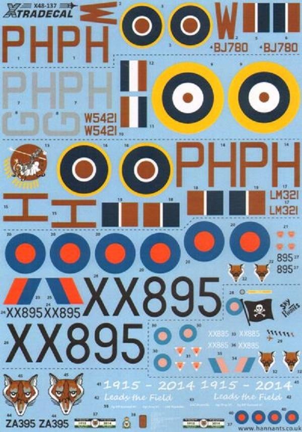 Xtradecal X48137 1/48 12 Sqn History to 2014 Model Decals - SGS Model Store