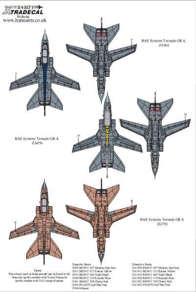 Xtradecal X48171 1/48 Panavia Tornado GR.4 Special Schemes Model Decals - SGS Model Store