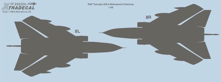Xtradecal X48204 1/48 RAF Panavia Tornado GR.4 Retirement Schemes Model Decals - SGS Model Store