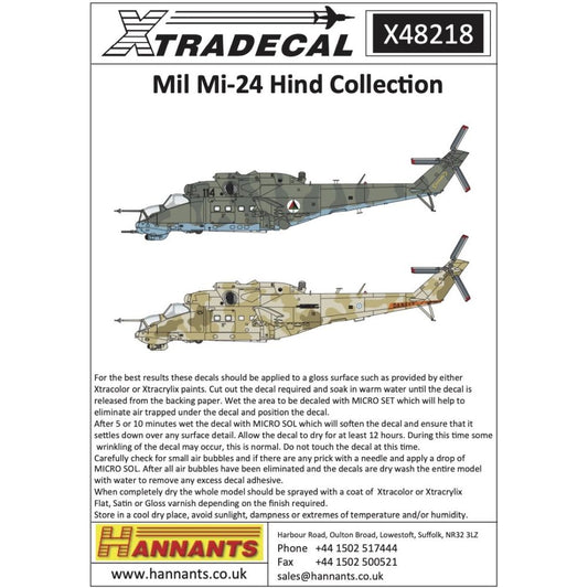 1:48 Mil Mi-24/35 Hind Collection Decals X48218 Xtradecal