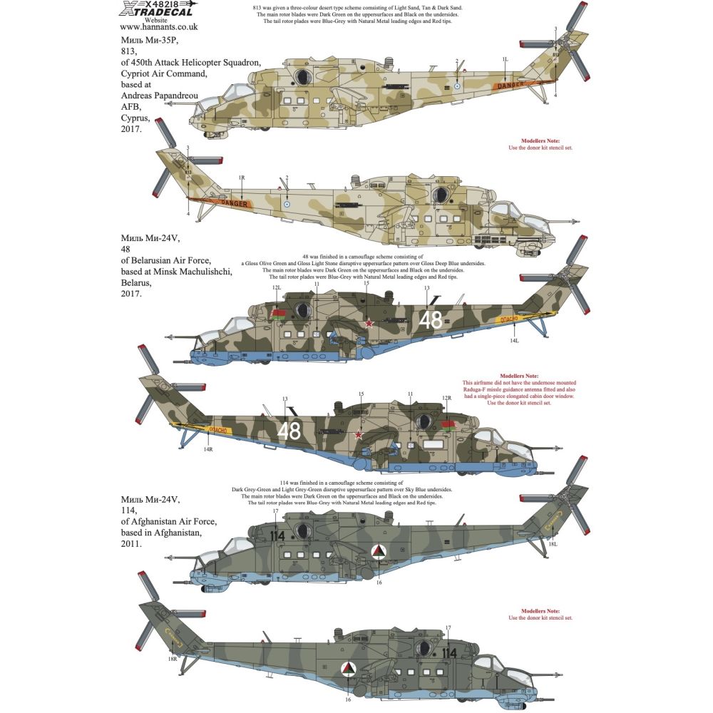Xtradecal X48218 Mil Mi-24/35 Hind Collection 1/48