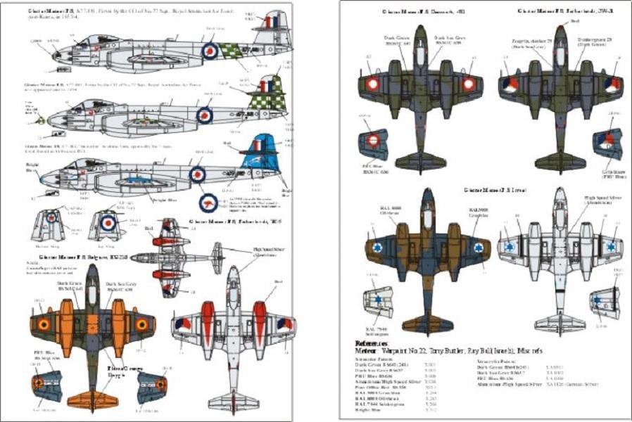 Xtradecal X72071 1/72 Foreign Gloster Meteor F.8s Model Decals - SGS Model Store