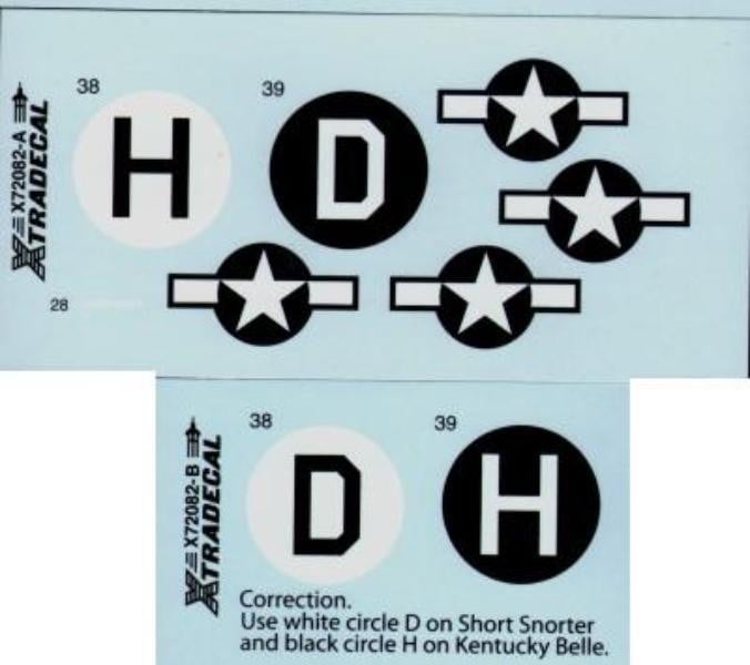 Xtradecal X72082 1/72 Consolidated B-24J Liberator Model Decals - SGS Model Store