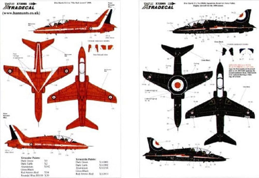 Xtradecal X72085 1/72 BAe Hawk T.1 and Supermarine Spitfire Mk.I Model Decals - SGS Model Store