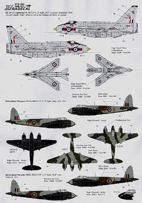 Xtradecal X72091 1/72 History of RAF 23 Squadron 1940 to 1990 - SGS Model Store