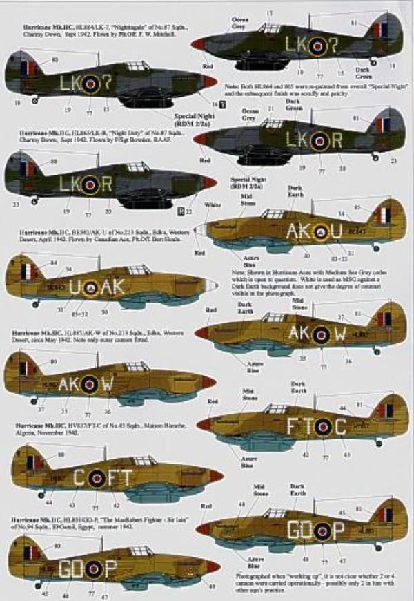 Xtradecal X72113 1/72 Hawker Hurricane Mk.IIc Model Decals - SGS Model Store