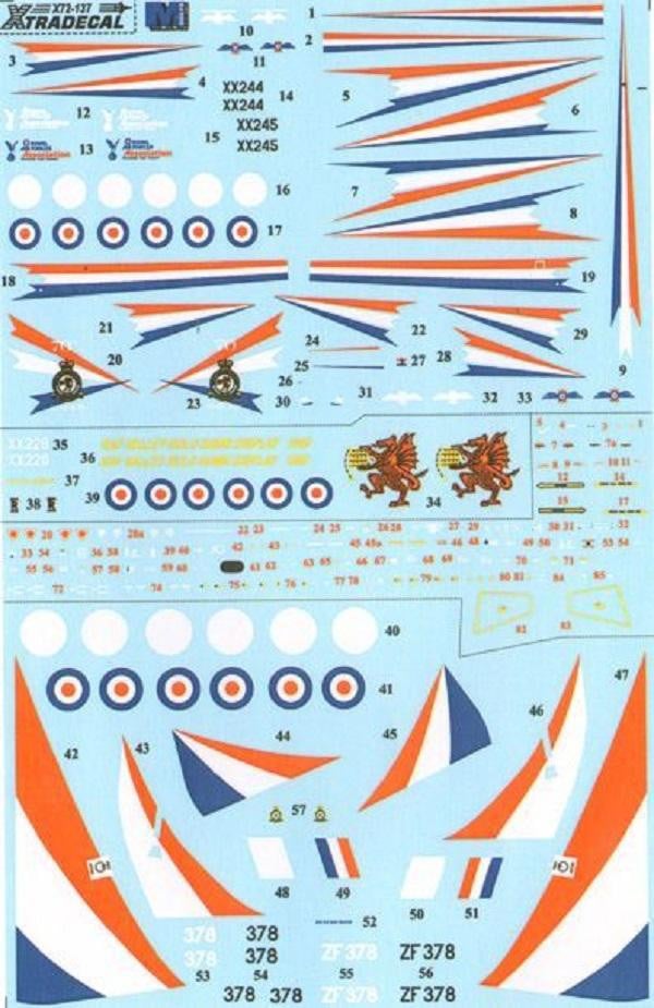 Xtradecal X72137 1/72 RAF Display Aircraft 1993 and 2011 Model Decals - SGS Model Store
