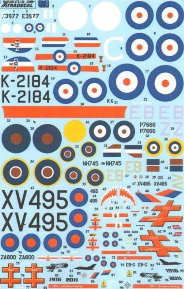 Xtradecal X72138 1/72 RAF History 41 Sqn Pt 1 Model Decals - SGS Model Store