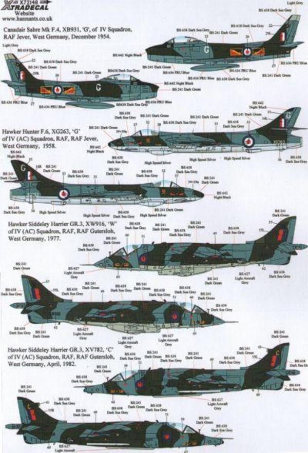 Xtradecal X72148 1/72 The History of 4 Squadron Model Decals - SGS Model Store