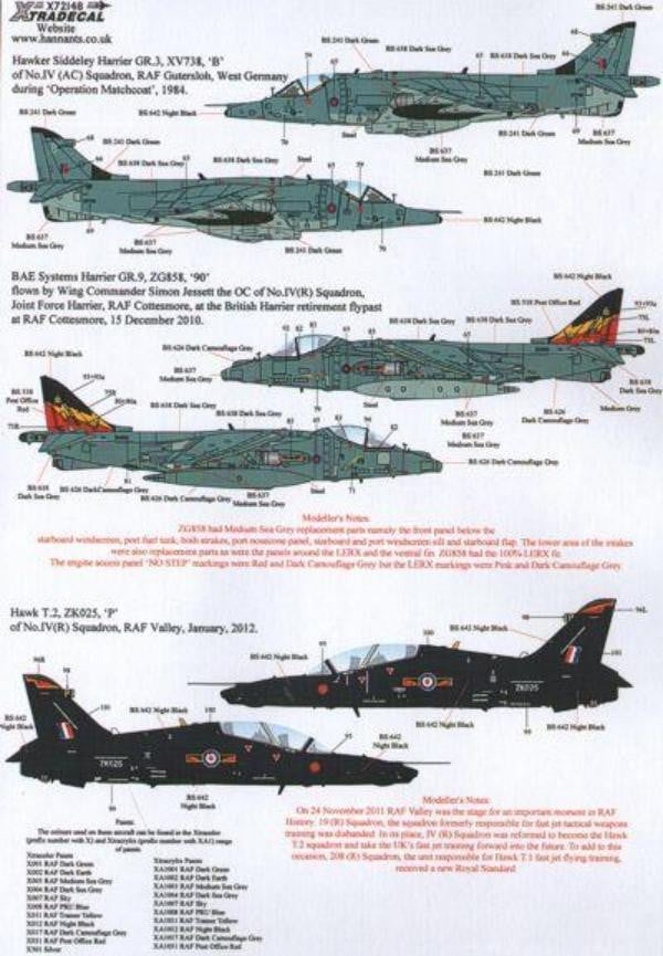 Xtradecal X72148 1/72 The History of 4 Squadron Model Decals - SGS Model Store