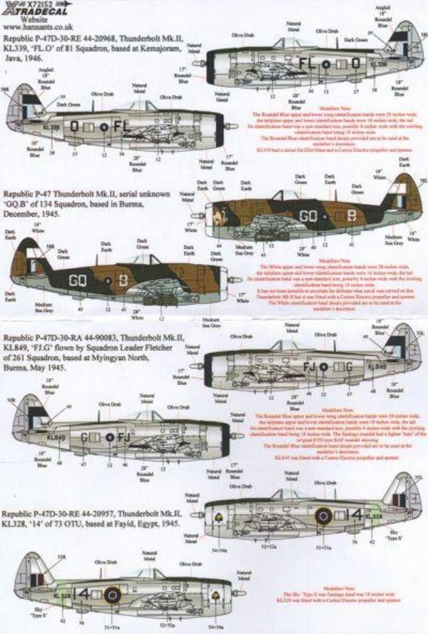 Xtradecal X72152 1/72 Yanks with Roundels Pt 4 Model Decals - SGS Model Store