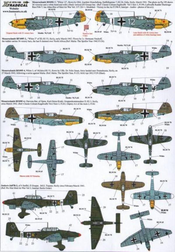 Xtradecal X72162 1/72 The Battle for Malta Axis Model Decals - SGS Model Store
