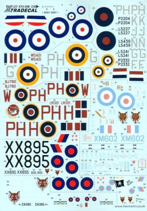 Xtradecal X72208 1/72 History of 12 Squadron 1915-2014 Model Decals - SGS Model Store