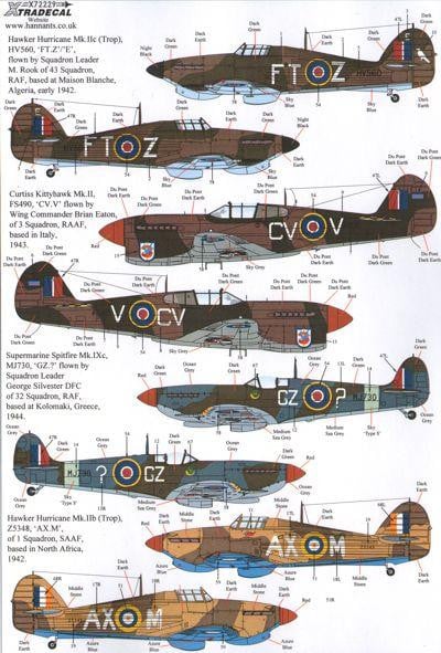 Xtradecal X72229 1/72 Fighters Over Africa and Mediterranean Pt.2 Model Decals - SGS Model Store